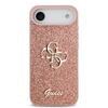  iPhone 17 Air Pink Guess PU Fixed Glitter 4G Metal Logo tok - 1. kép