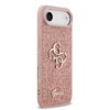  iPhone 17 Air Pink Guess PU Fixed Glitter 4G Metal Logo tok - 2. kép