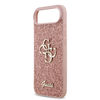 iPhone 17 Air Pink Guess PU Fixed Glitter 4G Metal Logo tok - 3. kép