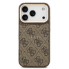  iPhone 17 Pro Barna Guess PU Leather 4G Arany Szegélyes MagSafe tok - 1. kép