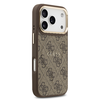  iPhone 17 Pro Barna Guess PU Leather 4G Arany Szegélyes MagSafe tok - 2. kép