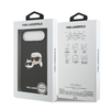  iPhone 17 Air fekete Karl Lagerfeld Liquid Silicone Double Heads MagSafe tok - 4. kép