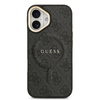  iPhone 17 Fekete Guess PU bőr 4G aranykeretes MagSafe tok - 1. kép