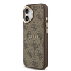 iPhone 17 Barna Guess PU Leather 4G Gold Frame MagSafe tok - 0. kép