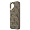  iPhone 17 Barna Guess PU Leather 4G Gold Frame MagSafe tok - 3. kép