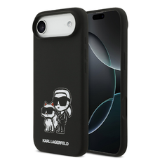  iPhone 17 Air Fekete Karl Lagerfeld Liquid Silicone K&CH Sketch MagSafe tok