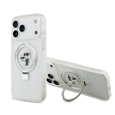  iPhone 17 Pro Max Fehér Karl Lagerfeld Ringstand Karl és Choupette MagSafe tok