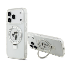  iPhone 17 Pro Fehér Karl Lagerfeld Ringstand Karl és Choupette MagSafe tok