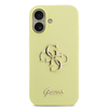  iPhone 17 sárga Guess Liquid Silicone 4G Metal Logo tok - 1. kép