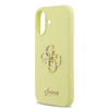  iPhone 17 sárga Guess Liquid Silicone 4G Metal Logo tok - 3. kép
