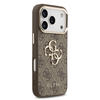  iPhone 17 Pro Max Barna Guess PU Leather 4G Fém Logó Arany Keret Tok - 2. kép