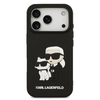  iPhone 17 Pro Fekete Karl Lagerfeld 3D Rubber Karl és Choupette tok - 1. kép