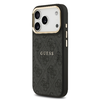  iPhone 17 Pro fekete Guess PU bőr 4G arany keretes MagSafe tok - 0. kép