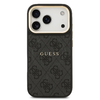  iPhone 17 Pro fekete Guess PU bőr 4G arany keretes MagSafe tok - 1. kép
