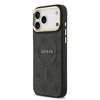  iPhone 17 Pro Max Fekete Guess PU bőrtok 4G arany keretes MagSafe tok - 0. kép
