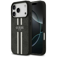iPhone 17 Pro Čierne Guess 4G Pruhované MagSafe puzdro