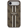  iPhone 17 Barna Guess 4G Printed Stripes MagSafe tok - 1. kép