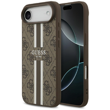  iPhone 17 Barna Guess 4G Printed Stripes MagSafe tok