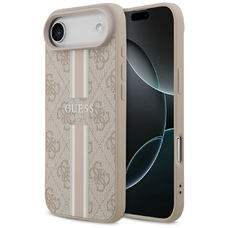  iPhone 17 Rózsaszín Guess 4G Printed Stripes MagSafe tok