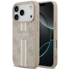  iPhone 17 Pro rózsaszín Guess Stripes 4G Nyomatos MagSafe tok