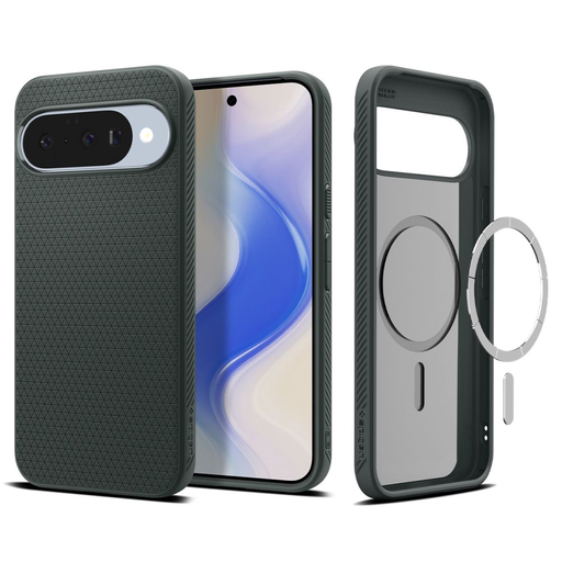 Google Pixel 10 Pro Spigen Liquid Air Mag Magsafe tok Abyss Zöld Google Pixel 10 Pro Spigen Liquid Air Mag Magsafe tok Abyss Zöld