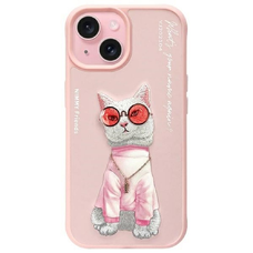 Nimmy Glasses Cool Cat iPhone 15 tok - Pink