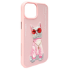 Nimmy Glasses Cool Cat iPhone 15 tok - Pink - 4. kép