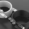 Magnetikus 3 az 1-ben USB kábel Foneng X62, USB-C / Lightning / Micro USB, 2.4A, 1m (Fekete) - 0. kép
