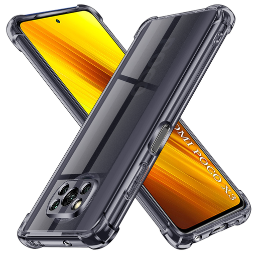 Xiaomi Poco X3 / Poco X3 NFC / Poco X3 Pro Smoke Black Techsuit Shockproof Clear Silicone tok Xiaomi Poco X3 / Poco X3 NFC / Poco X3 Pro Smoke Black Techsuit Shockproof Clear Silicone tok