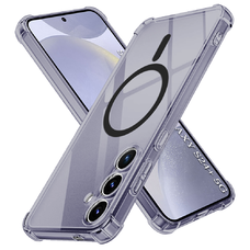 Samsung Galaxy S24 Plus Smoke Black Techsuit - Shockproof Clear Silicone MagSafe tok