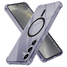 Samsung Galaxy S24 Smoke Black Techsuit - Shockproof Clear Silicone MagSafe tok