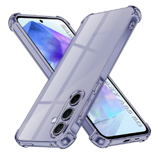 Samsung Galaxy A55 5G Smoke Black Techsuit Shockproof Clear Silicone tok