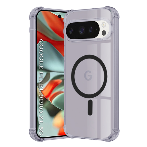 Google Pixel 9 Pro XL Smoke Black Techsuit - Shockproof Clear Silicone MagSafe tok Google Pixel 9 Pro XL Smoke Black Techsuit - Shockproof Clear Silicone MagSafe tok