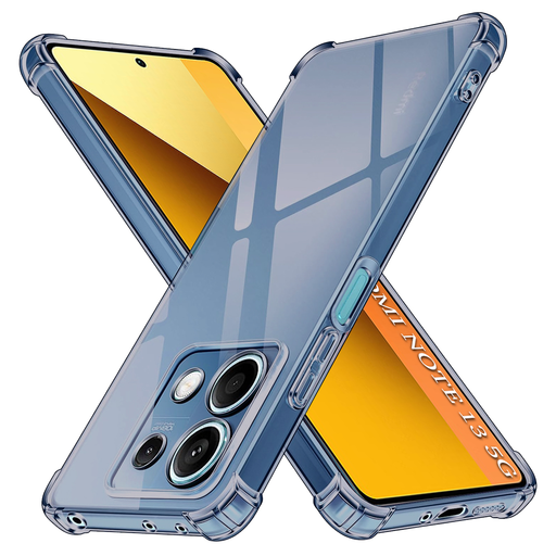Xiaomi Redmi Note 13 5G Techsuit - Shockproof Clear Silicone - Smoke Black tok Xiaomi Redmi Note 13 5G Techsuit - Shockproof Clear Silicone - Smoke Black tok