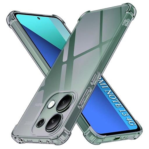 Xiaomi Redmi Note 13 4G Techsuit - Shockproof Clear Silicone - Smoke Black tok Xiaomi Redmi Note 13 4G Techsuit - Shockproof Clear Silicone - Smoke Black tok