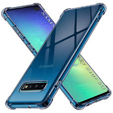 Samsung Galaxy S10 Plus Smoke Black Techsuit - Shockproof Clear Silicone tok