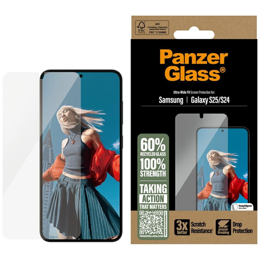 Samsung Galaxy S25 PanzerGlass Ultra-Wide Fit edzett üvegfólia Samsung Galaxy S25 PanzerGlass Ultra-Wide Fit edzett üvegfólia