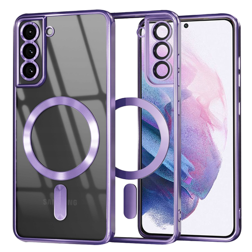 Samsung Galaxy S21 Plus 5G Light Purple Techsuit - Luxury Crystal MagSafe tok