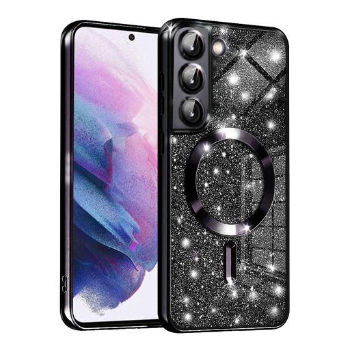 Samsung Galaxy S21 5G Fekete Techsuit - Luxury Glitter MagSafe tok Samsung Galaxy S21 5G Fekete Techsuit - Luxury Glitter MagSafe tok