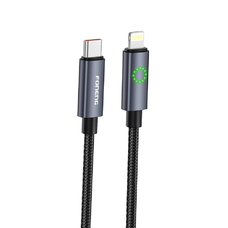 USB-C - Lightning XS08 FONENG kábel, PD 27W 1.2M Fekete