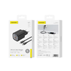 FONENG EU71 fali töltő PD 30W 1xUSB-C + 1xUSB QC3.0 + USB-C - USB-C kábel Fekete - 0. kép