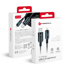 Apple FORCELL F-ENERGY C273 2,4A 12W Digitális 1,2 m fekete Lightning USB kábel