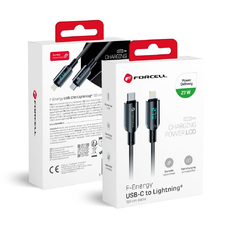 FORCELL F-ENERGY C276 kábel Type C to Type C PD 3A 27W Digitális 1,2 m fekete
