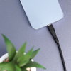 FORCELL F-ENERGY C346 kábel Type C - Lightning PD 3A 27W Szilikon 1 m fekete - 1. kép