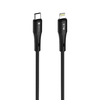 FORCELL F-ENERGY C346 kábel Type C - Lightning PD 3A 27W Szilikon 1 m fekete - 2. kép