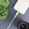 Zöld FORCELL F-ENERGY C343 kábel USB A-ról Lightning-re 2,4A 12W Szilikon 1 m - 1. kép