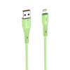 Zöld FORCELL F-ENERGY C343 kábel USB A-ról Lightning-re 2,4A 12W Szilikon 1 m - 2. kép