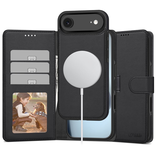iPhone 17 Air Tech-protect Wallet Magsafe puzdro Matná Čierna