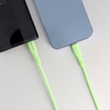 FORCELL F-ENERGY C346 Type C - Lightning kábel 3A 27W Szilikon 1 m zöld - 1. kép