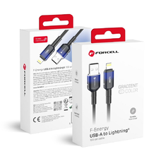iPhone FORCELL F-ENERGY C353 kábel USB A - Lightning 2,4A 12W Gradiens 1 m fekete